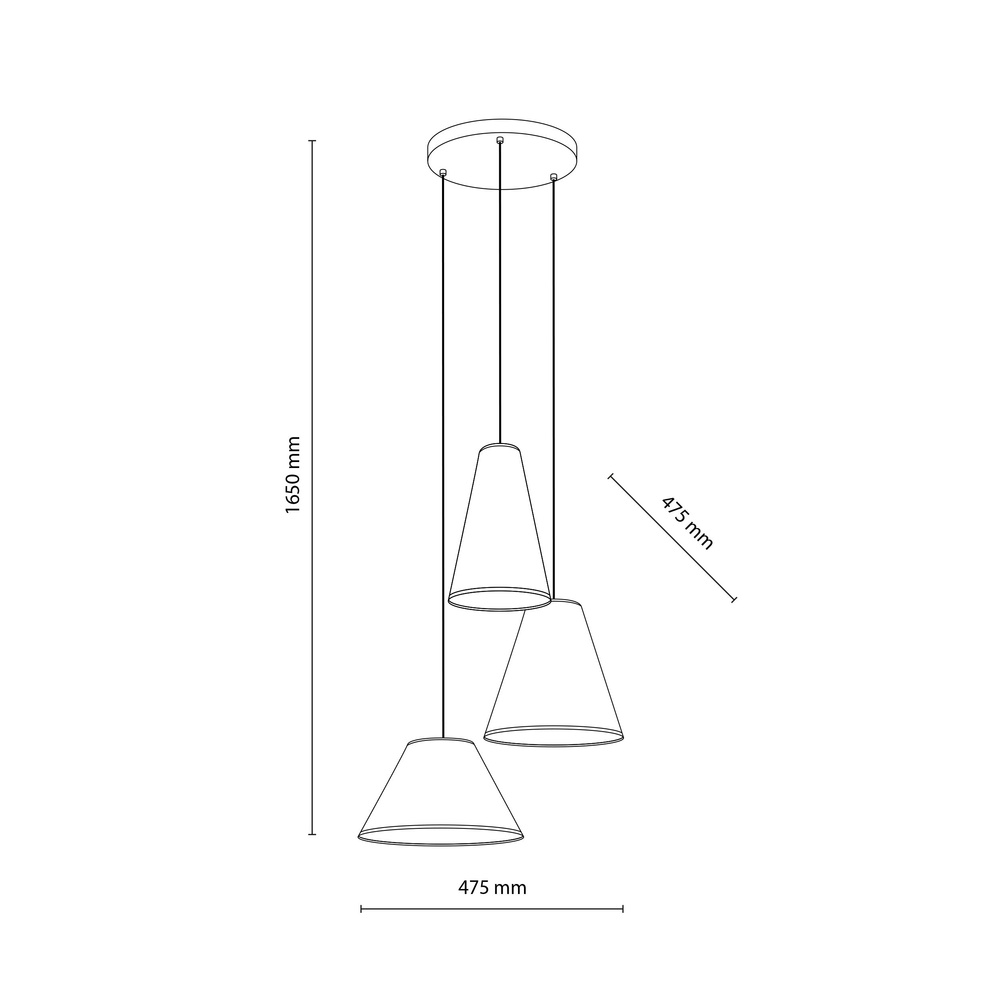 CONEA SABIA LAMPA WISZACA 3XE27