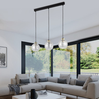 DEVI TRANSPARENT LAMPA WISZĄCA 3 LISTWA