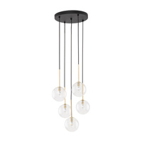 NILOS BLACK / GOLD LAMPA WISZĄCA 5