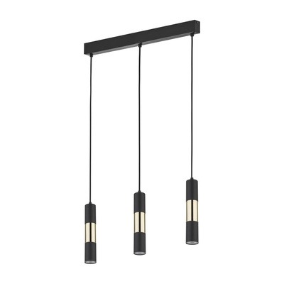 VIVIEN BLACK/GOLD LAMPA WISZĄCA 3 LISTWA