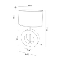 Lampa stołowa LOGAN drewno dębowe 7017411711535