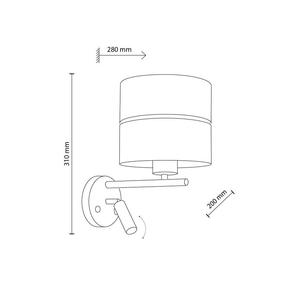 CALMA KINKIET 1XE27+G9