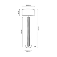 Lampa podłogowa RIFLET drewno dębowe 6012908711545