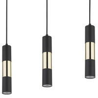VIVIEN BLACK/GOLD LAMPA WISZĄCA 3 LISTWA