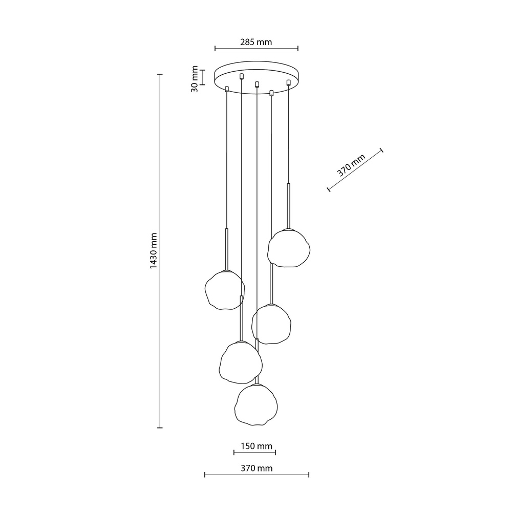 MISTY LAMPA WISZĄCA 5XG9