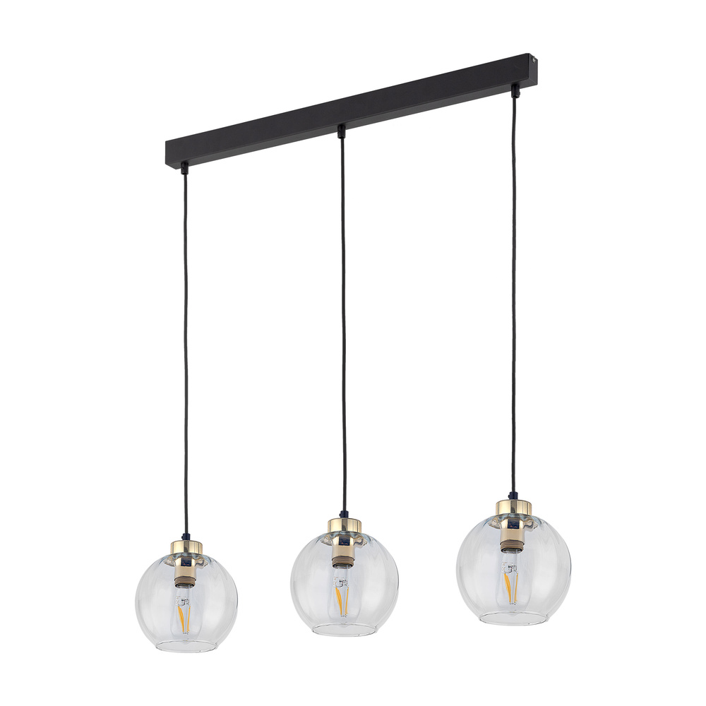 DEVI TRANSPARENT LAMPA WISZĄCA 3 LISTWA