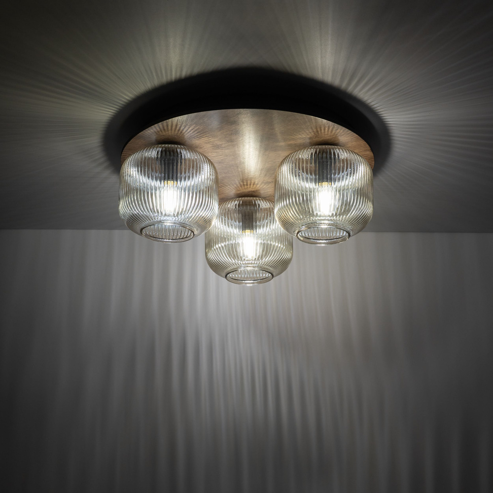 SALVIA BROWN LAMPA SUFITOWA 3XE14