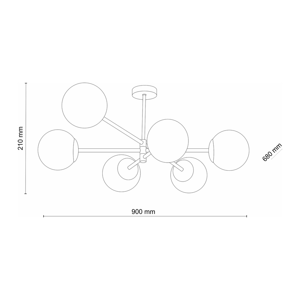SARIUS BLACK LAMPA SUFITOWA 6