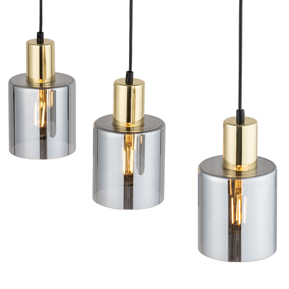 SIERRA GOLD LAMPA WISZĄCA 3 LISTWA