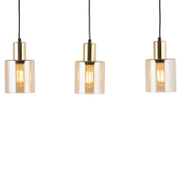 SIERRA GOLD AMBER LAMPA WISZĄCA 3 LISTWA