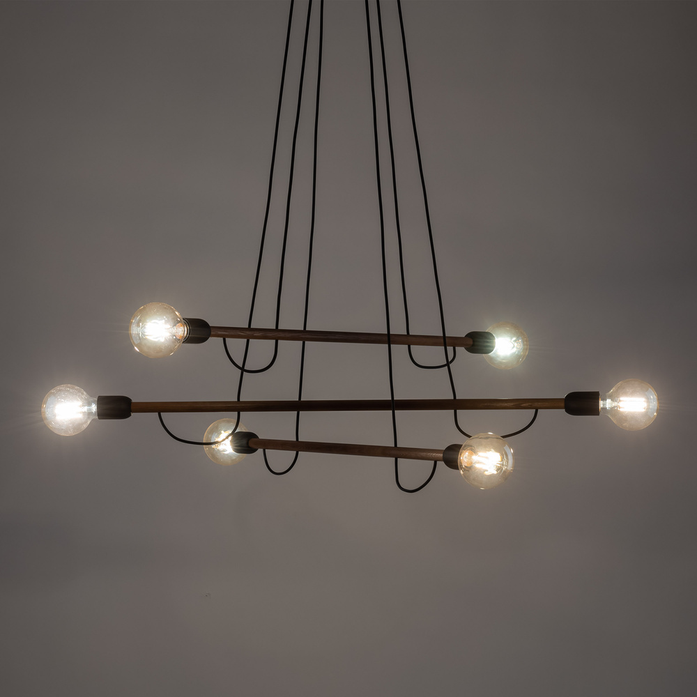 HELIX WOOD ORZECH LAMPA WISZĄCA 6