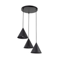 CONO BLACK LAMPA WISZĄCA 3 KOŁO S