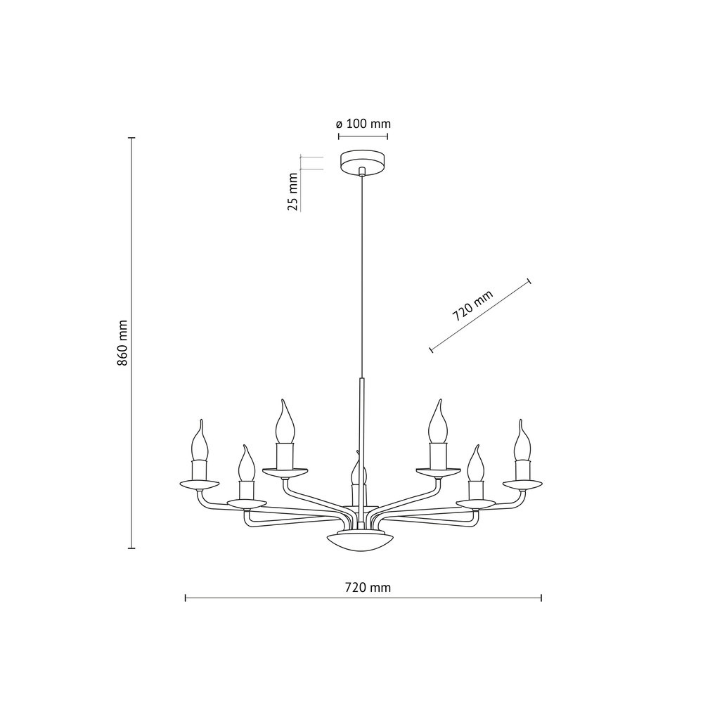 LIMAL SABIA LAMPA WISZĄCA 7XE14