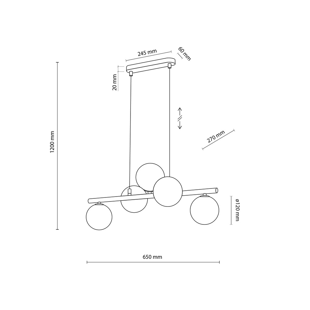 ESTERA BROWN LAMPA WISZĄCA 5