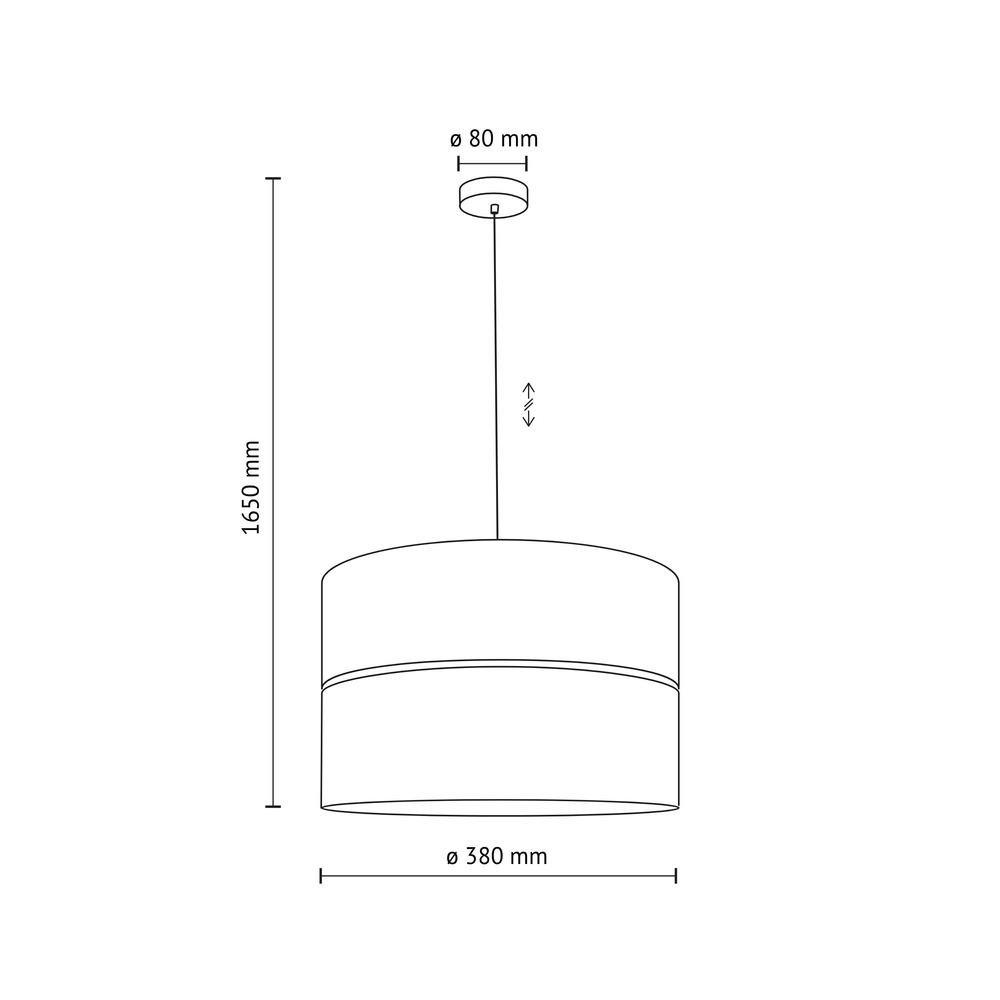CALMA LAMPA WISZACA 1XE27 380