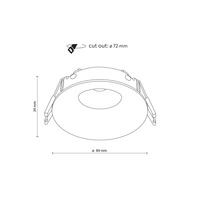EYE OCZKO ALUMINIOWE BIAŁE IP 44
