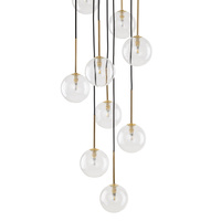 NILOS BLACK / GOLD LAMPA WISZĄCA 10