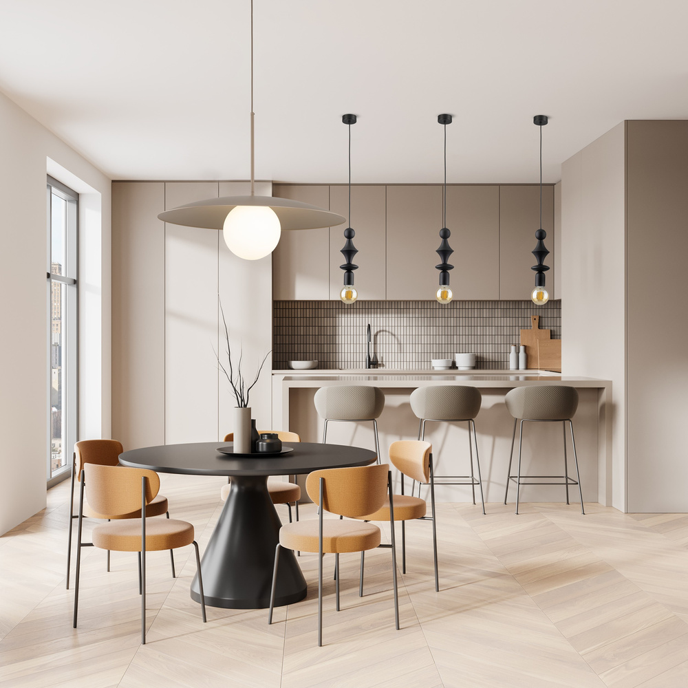 TOWER BLACK LAMPA WISZACA 1XE27