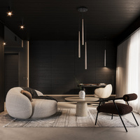 PIANO BLACK GOLD LAMPA WISZACA 3