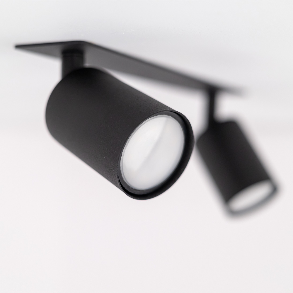 NEX BLACK 2XGU10 LAMPA SUFITOWA PODTYNKOWA