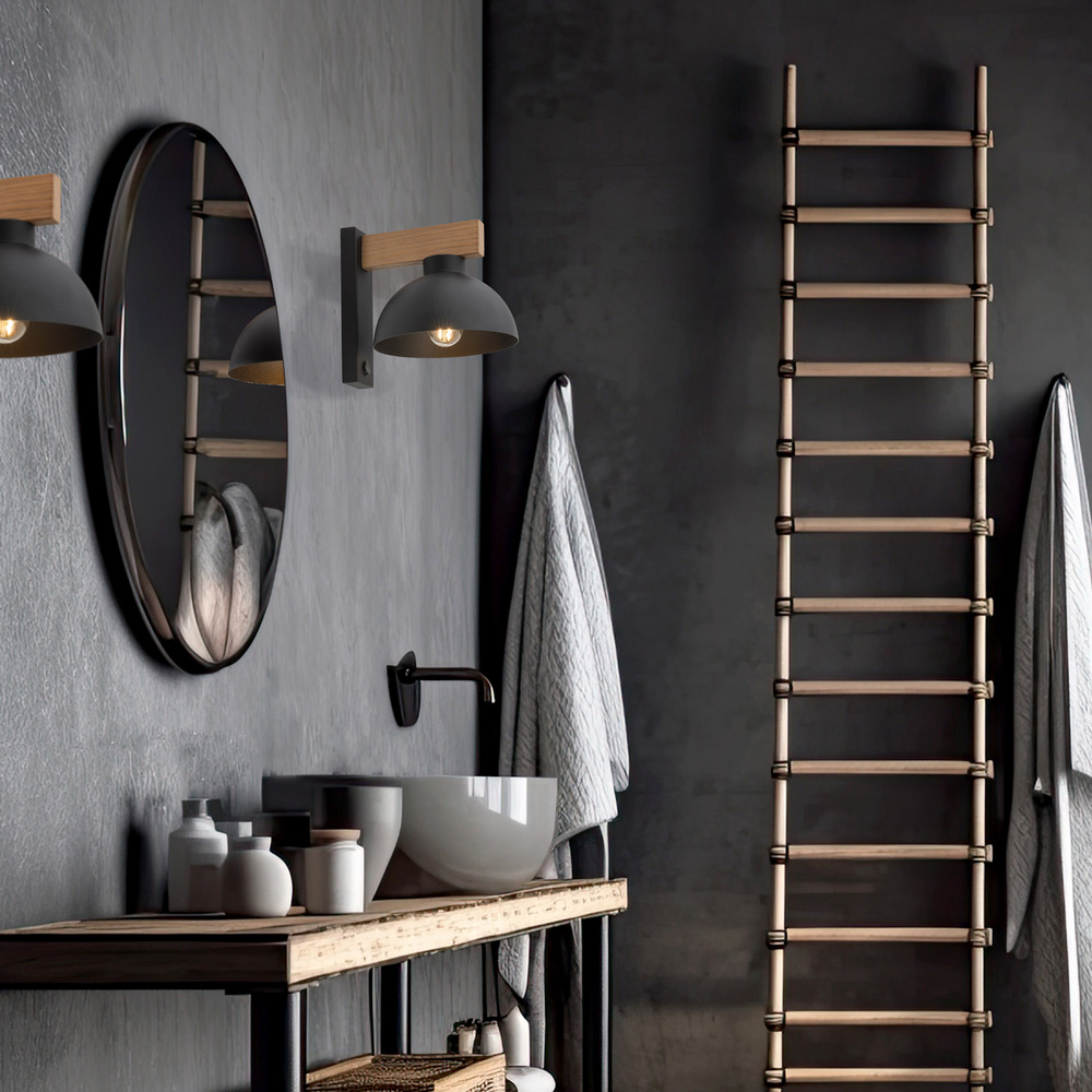 OSLO BLACK KINKIET 1