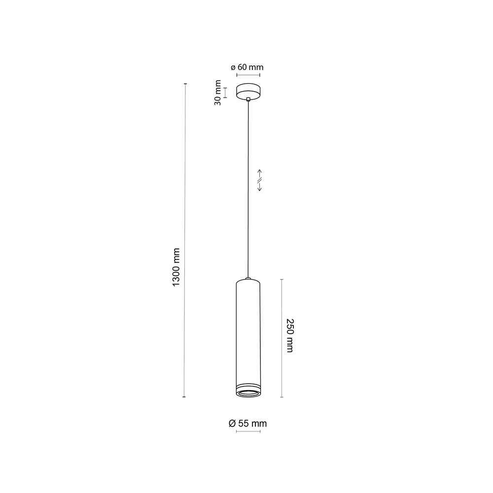 JET BLACK LAMPA WISZĄCA 1XGU10