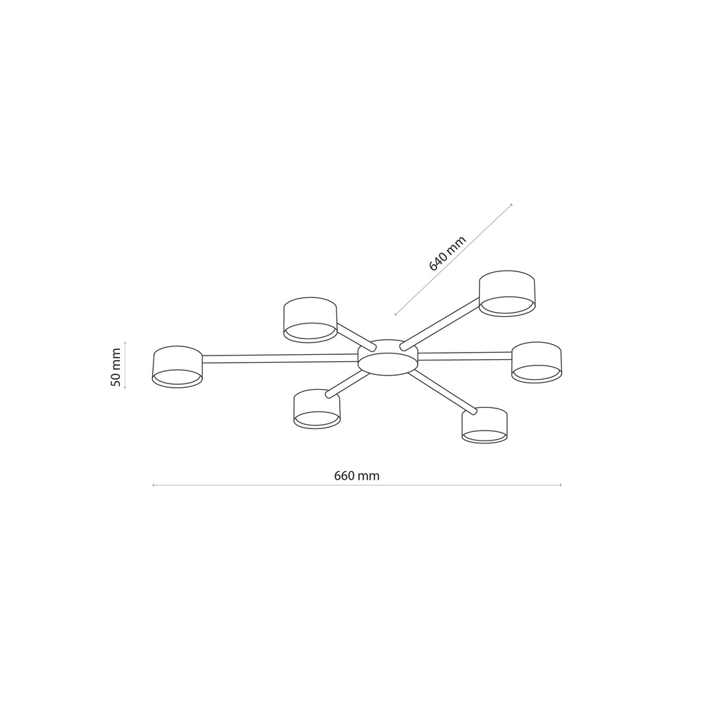 AVIA BLACK LAMPA SUFITOWA 6