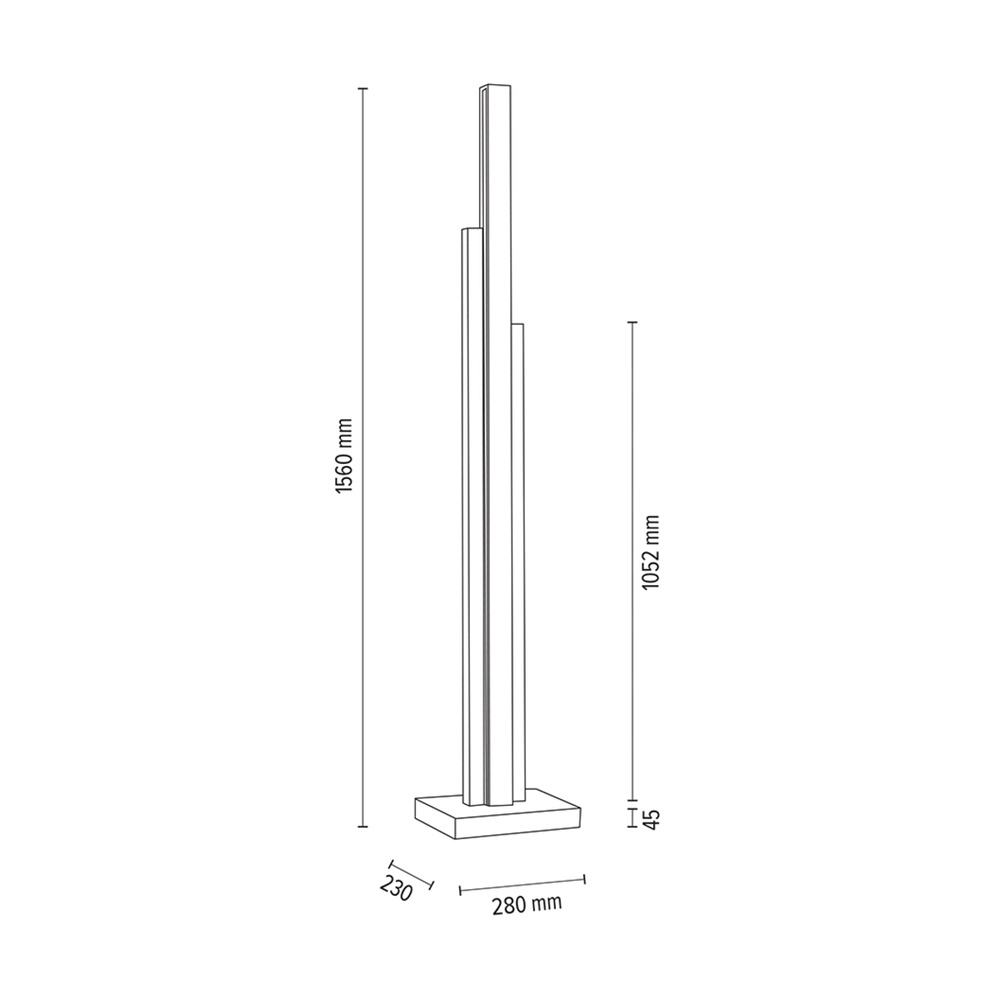 Lampa podłogowa SOHO drewno dębowe DIMM 6037402500000