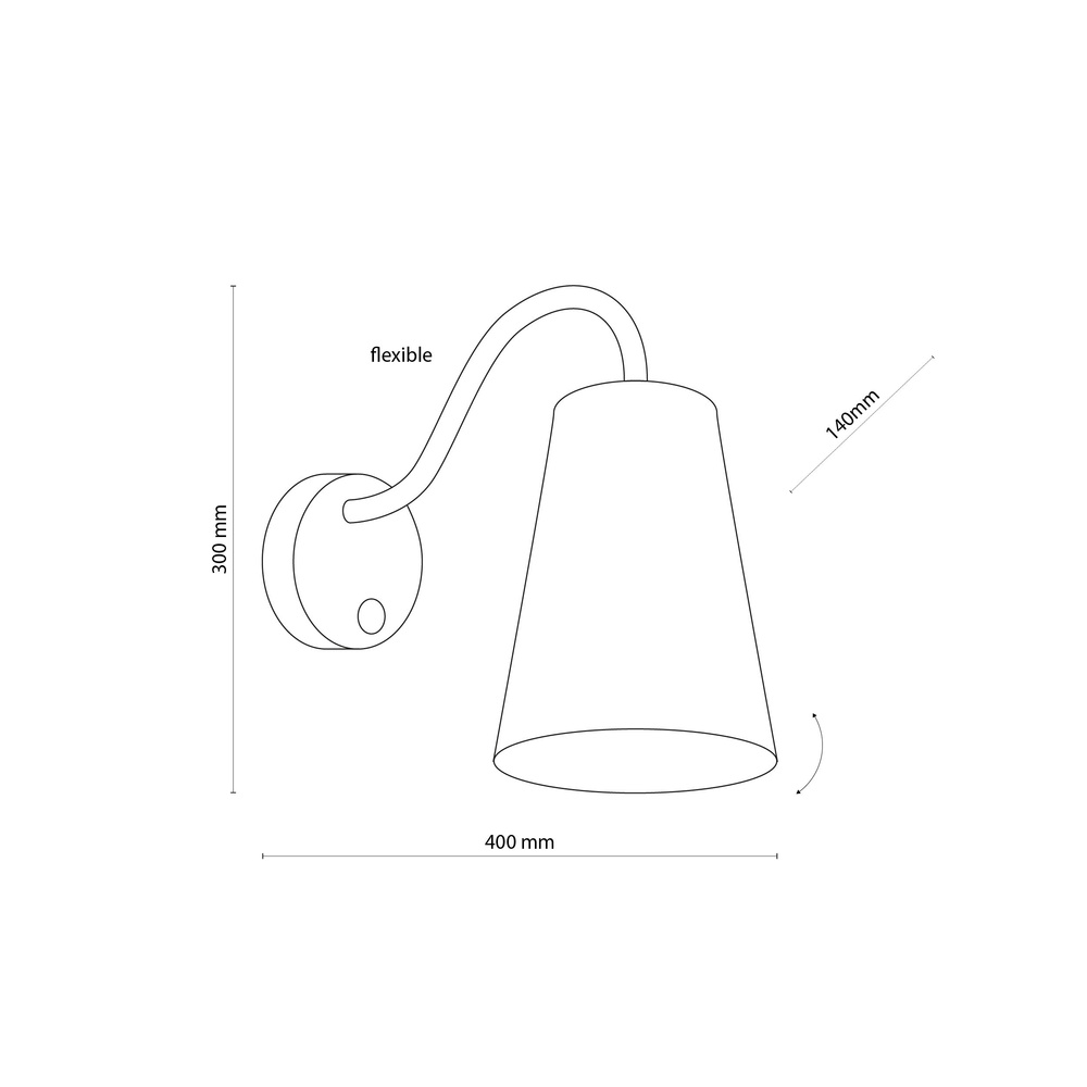 WIRE WHITE KINKIET 1