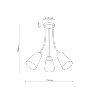 WIRE COLOUR LAMPA SUFITOWA 3