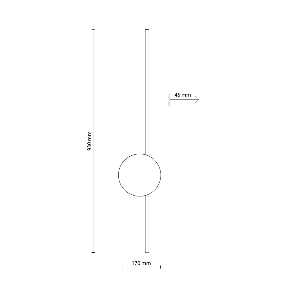 JAVA II BLACK KINKIET 1 LED