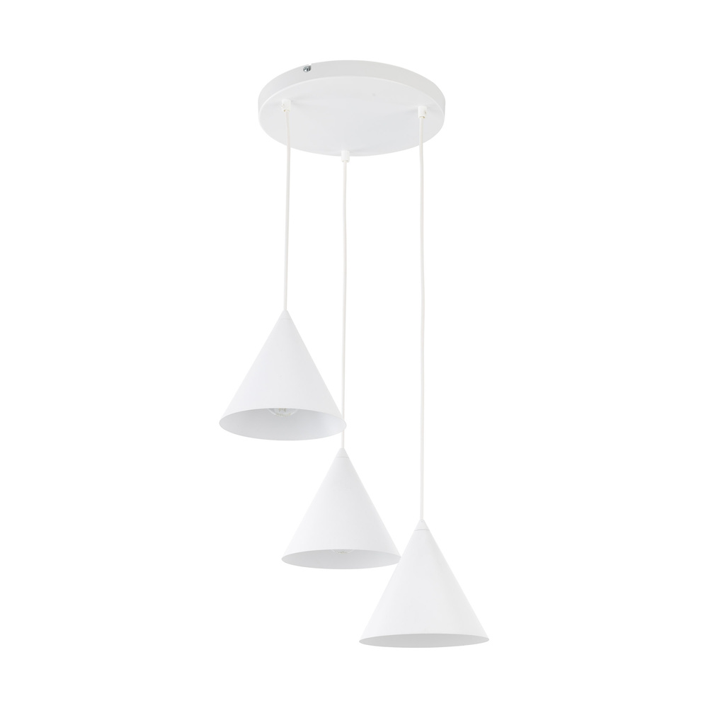 CONO WHITE LAMPA WISZĄCA 3 KOŁO