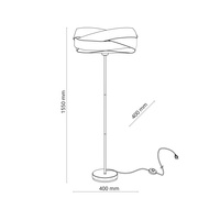 TERRA WHITE LAMPA PODŁOGOWA 1XE27