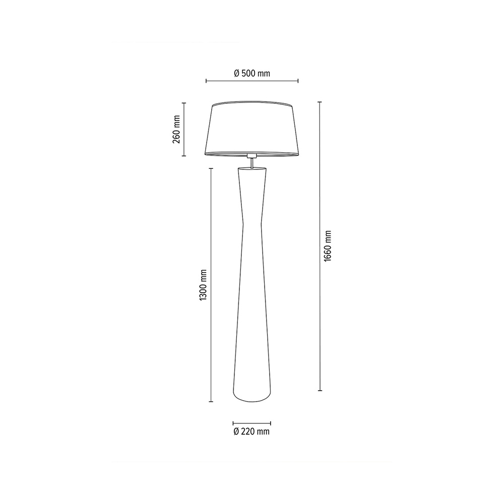 Lampa podłogowa AZALEA drewno dębowe 6017406611790