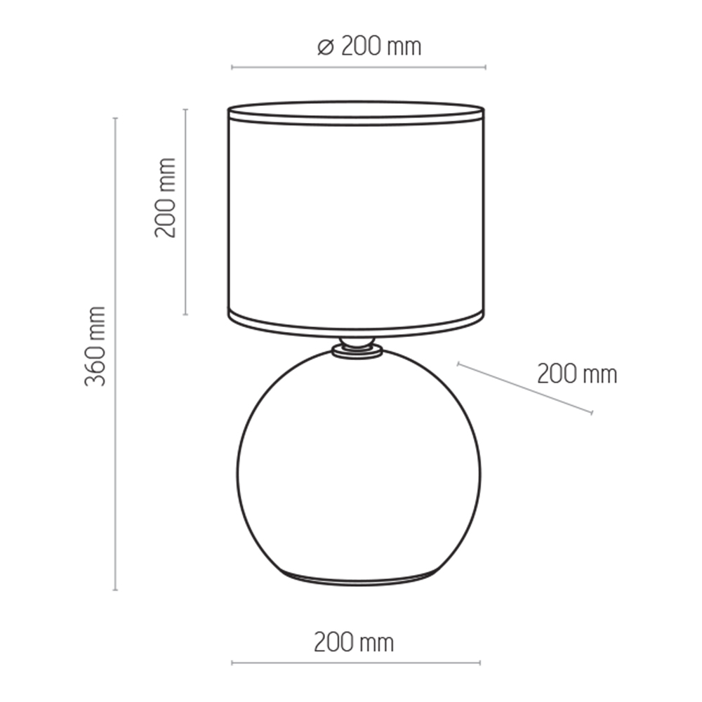 PALLA SMALL WHITE LAMPKA NOCNA 1