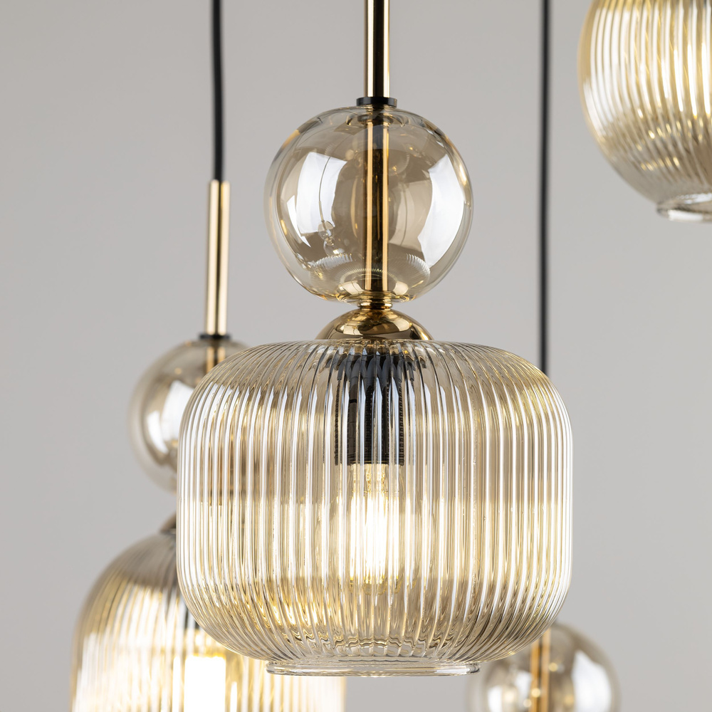 SOPHIA COGNAC LAMPA WISZĄCA 6XE14