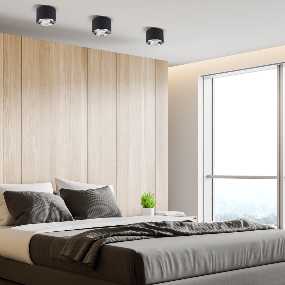 MORIS BLACK LAMPA SUFITOWA 1 PŁ