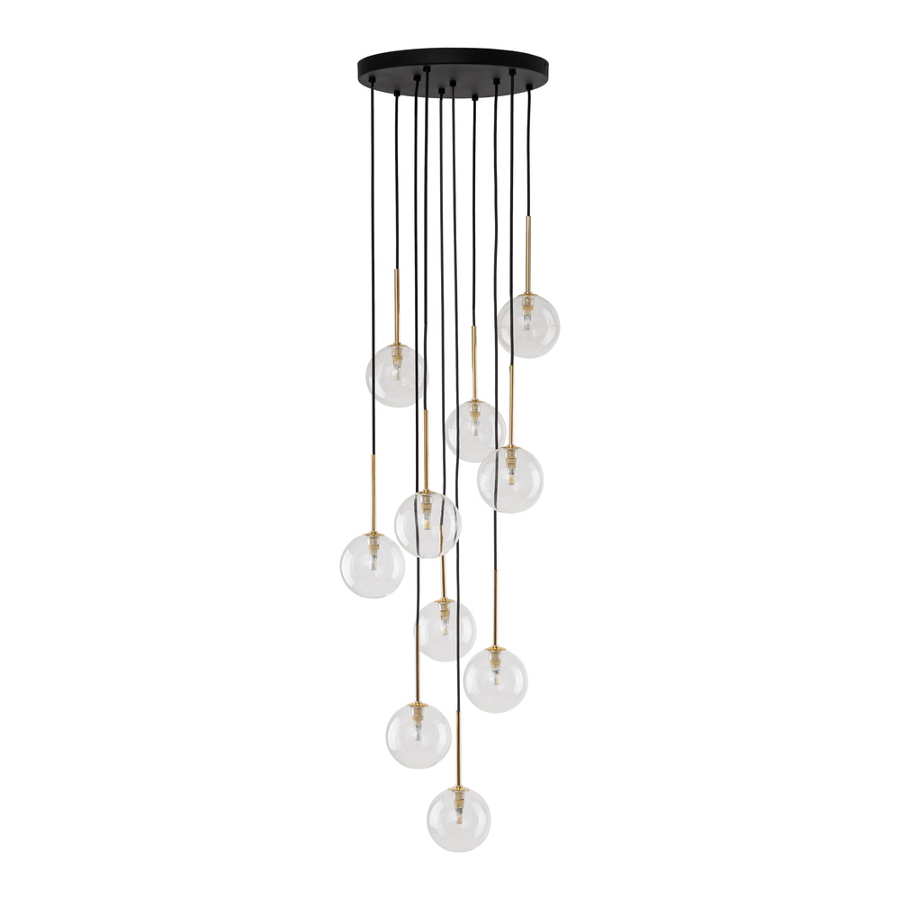 NILOS BLACK / GOLD LAMPA WISZĄCA 10