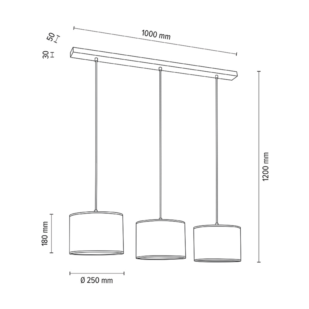 Lampa wisząca MERCEDES drewno dębowe 1037400111546