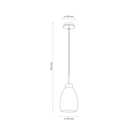 MORRO CHROME/WHITE LAMPA WISZĄCA 1XE27