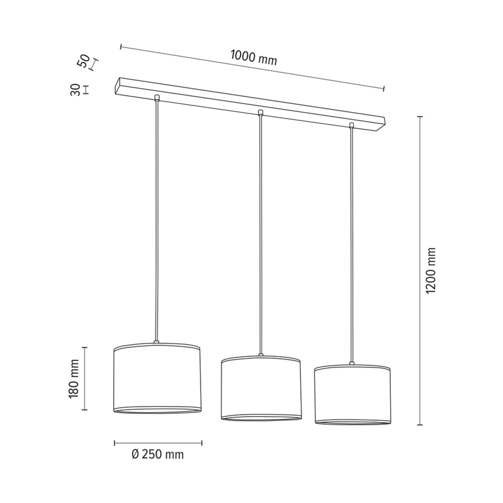 Lampa wisząca MERCEDES drewno dębowe 1037400811551