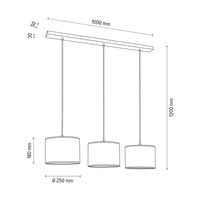 Lampa wisząca MERCEDES drewno dębowe 1037400811551