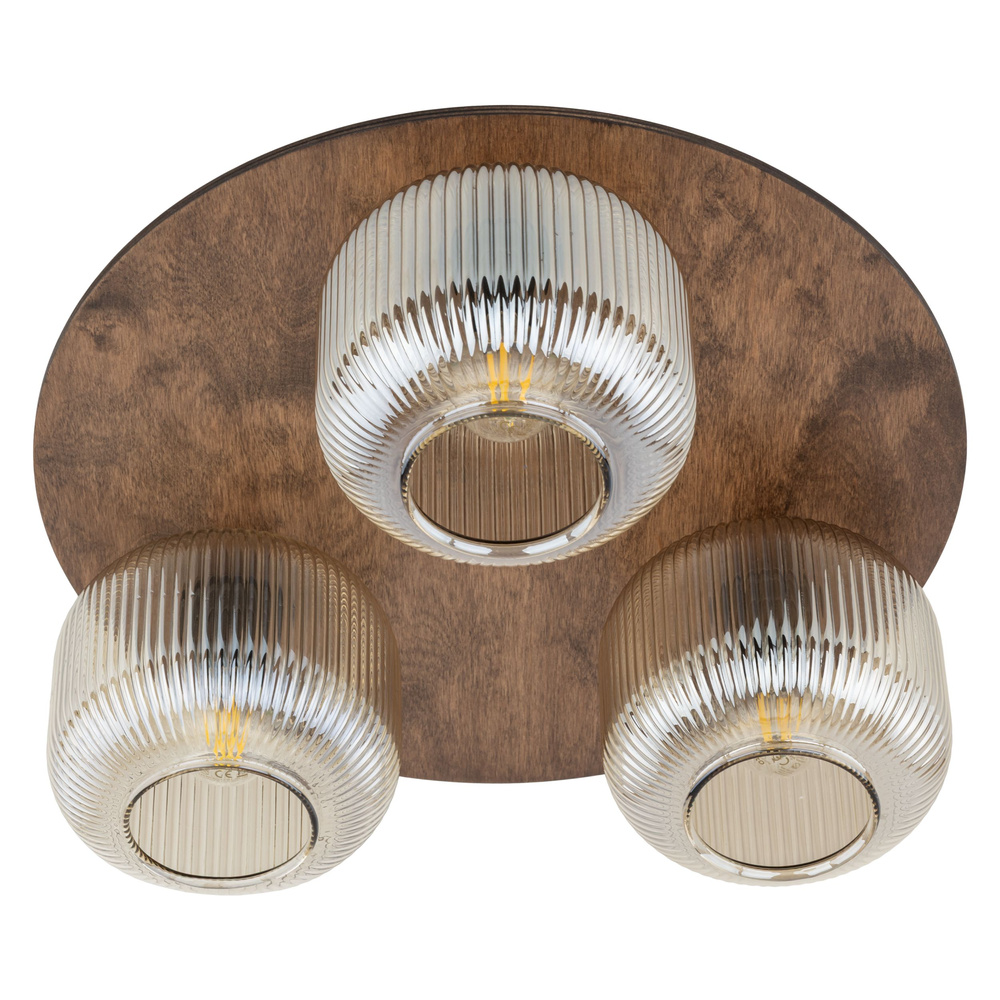 SALVIA BROWN LAMPA SUFITOWA 3XE14