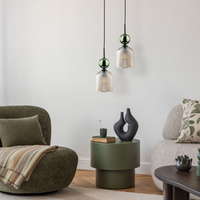 SOPHIA GREEN COGNAC LAMPA WISZĄCA 1XE14