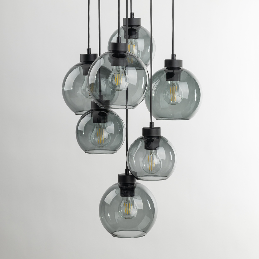 CUBUS GRAPHITE LAMPA WISZĄCA 7 KOŁO