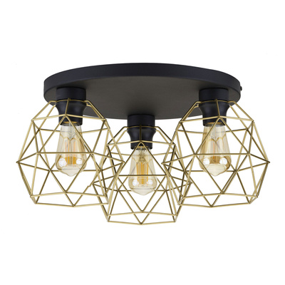 GALAXY BLACK/GOLD LAMPA SUFITOWA 3 KOŁO