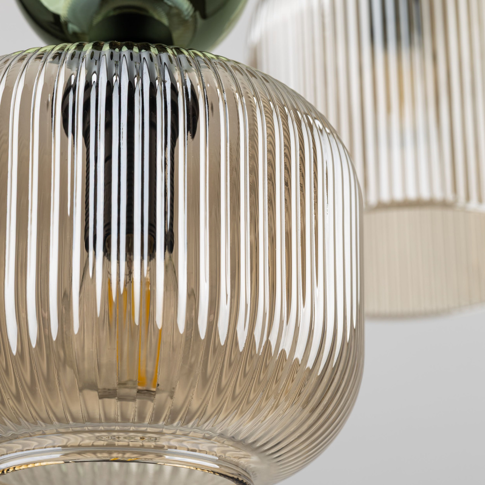 SOPHIA GREEN COGNAC LAMPA WISZĄCA 6XE14