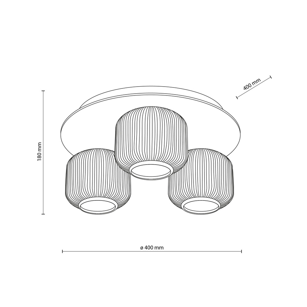 SALVIA BROWN LAMPA SUFITOWA 3XE14