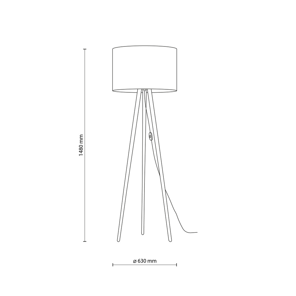 TOKYO WHITE LAMPA PODŁOGOWA 1 SOSNA POSTARZANA
