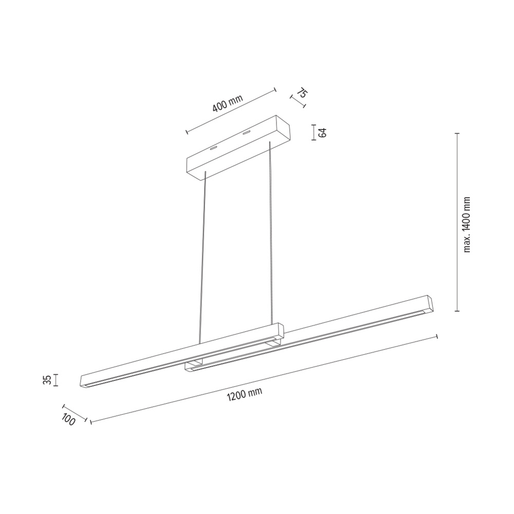 Lampa wisząca SMAL drewno dębowe DIMM Up&Down 1027403800000